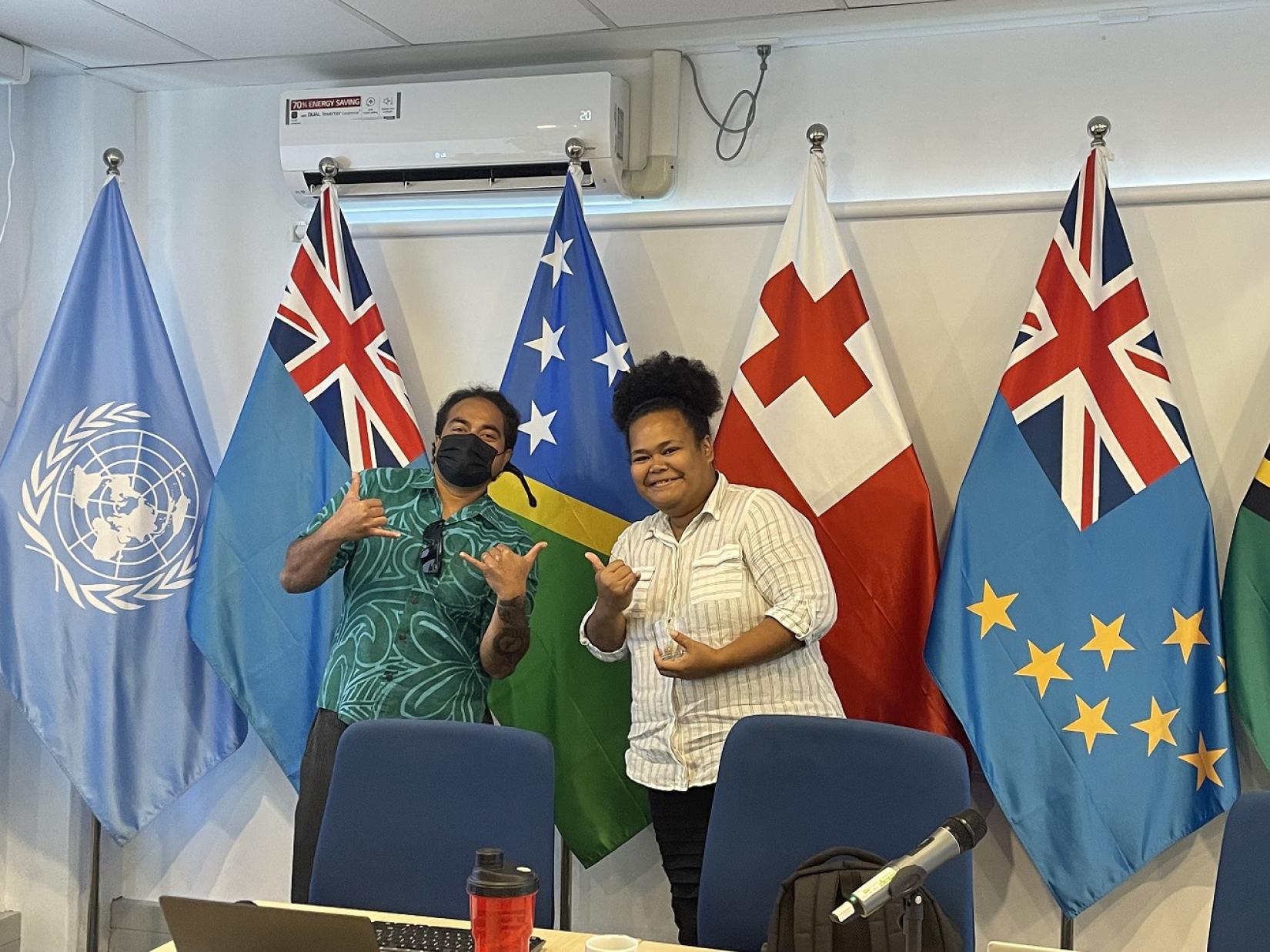 Staff from UN and the Pacific Disability Forum 