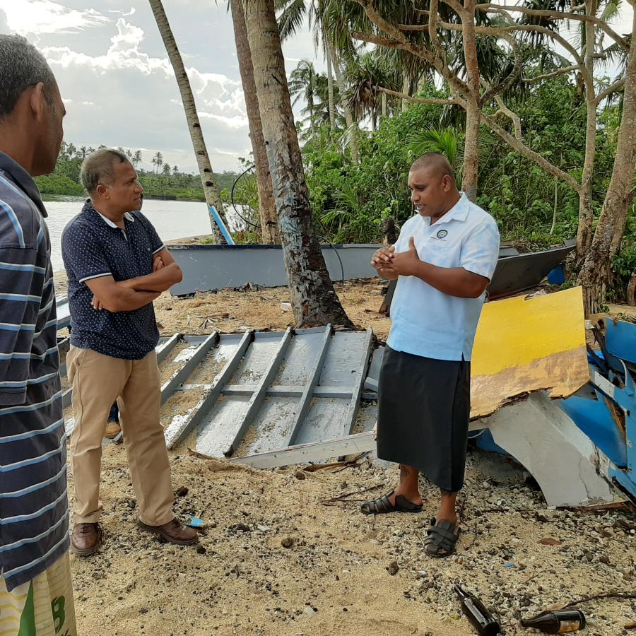 UNRC Talking to affected Communities in the North of Fiji.