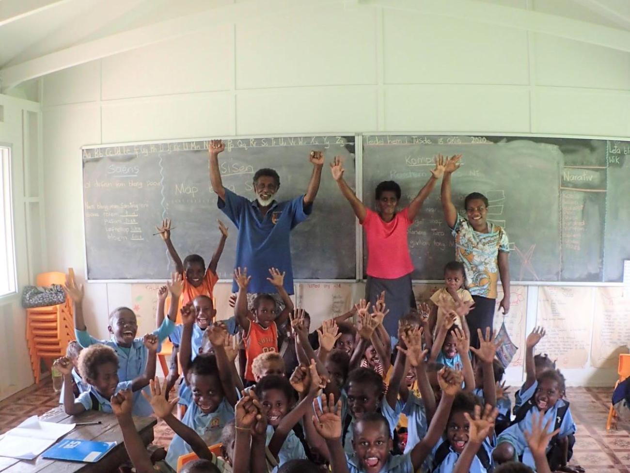 Pupils at a classroom in Balon school, Vanuatu