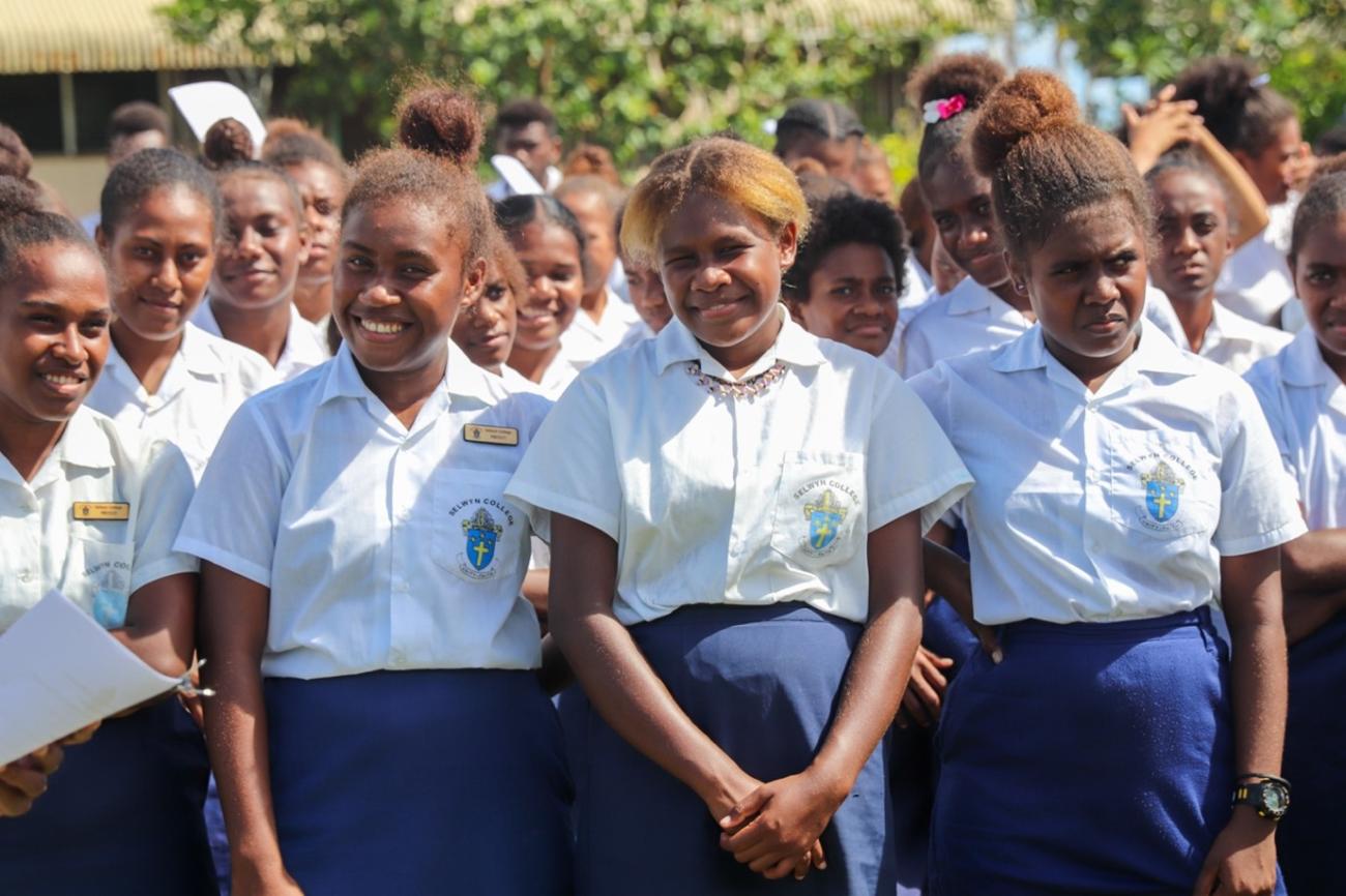 Students at the Selwyn College, Honiara